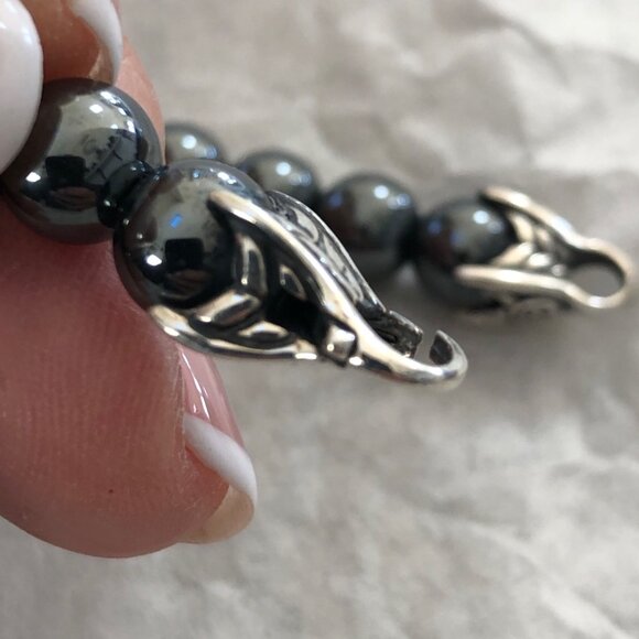 David Yurman Men's Spiritual Bead Bracelet w Hematite 8mm 8.25” - Picture 4 of 9